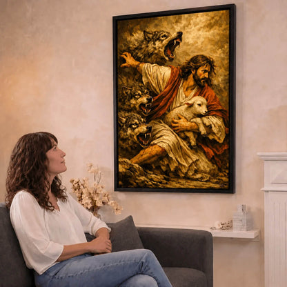 "Under His Protection" Canvas Print